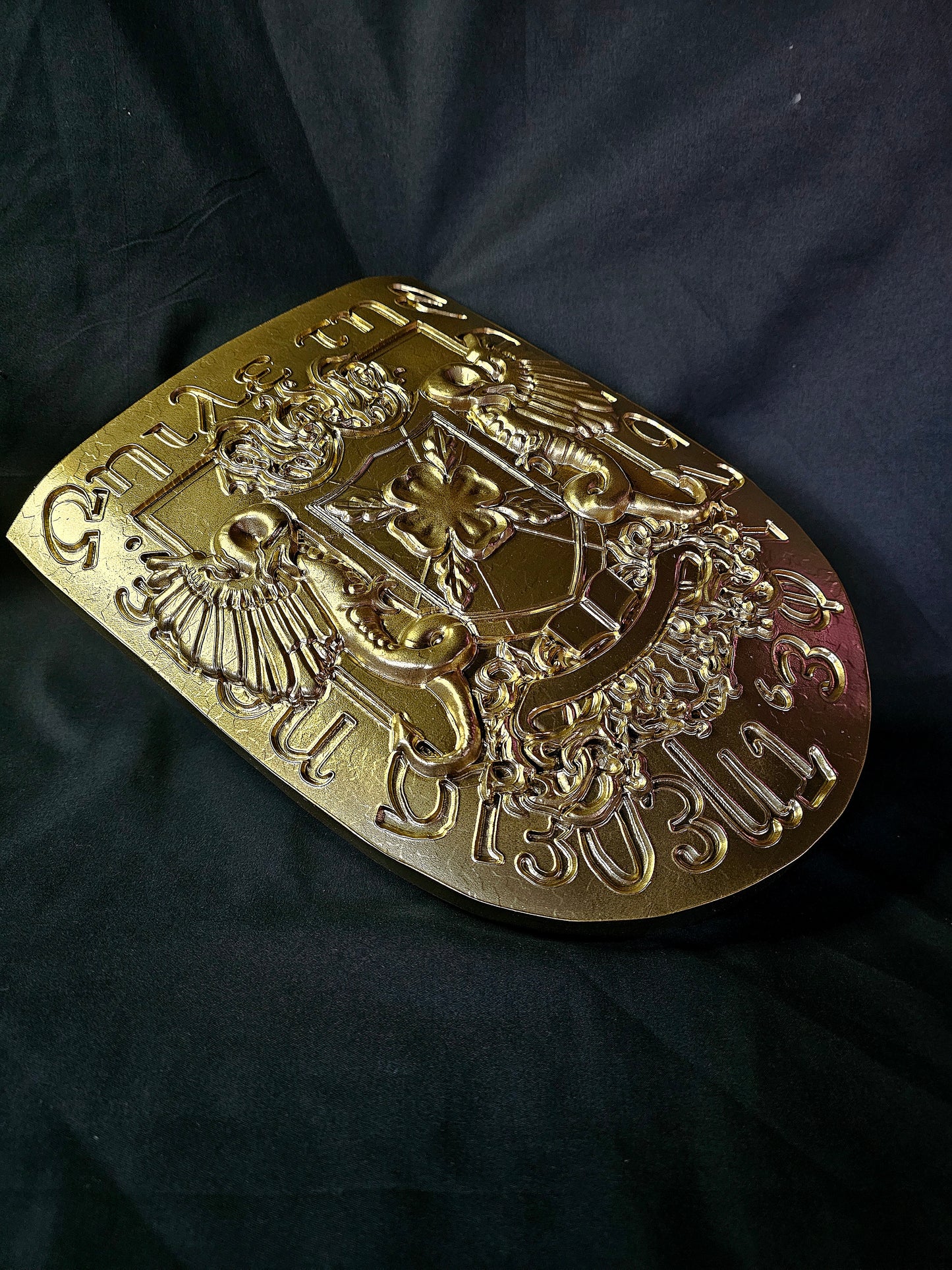 Resident Evil Spencer Mansion Wooden And Gold Emblem Life Size Prop