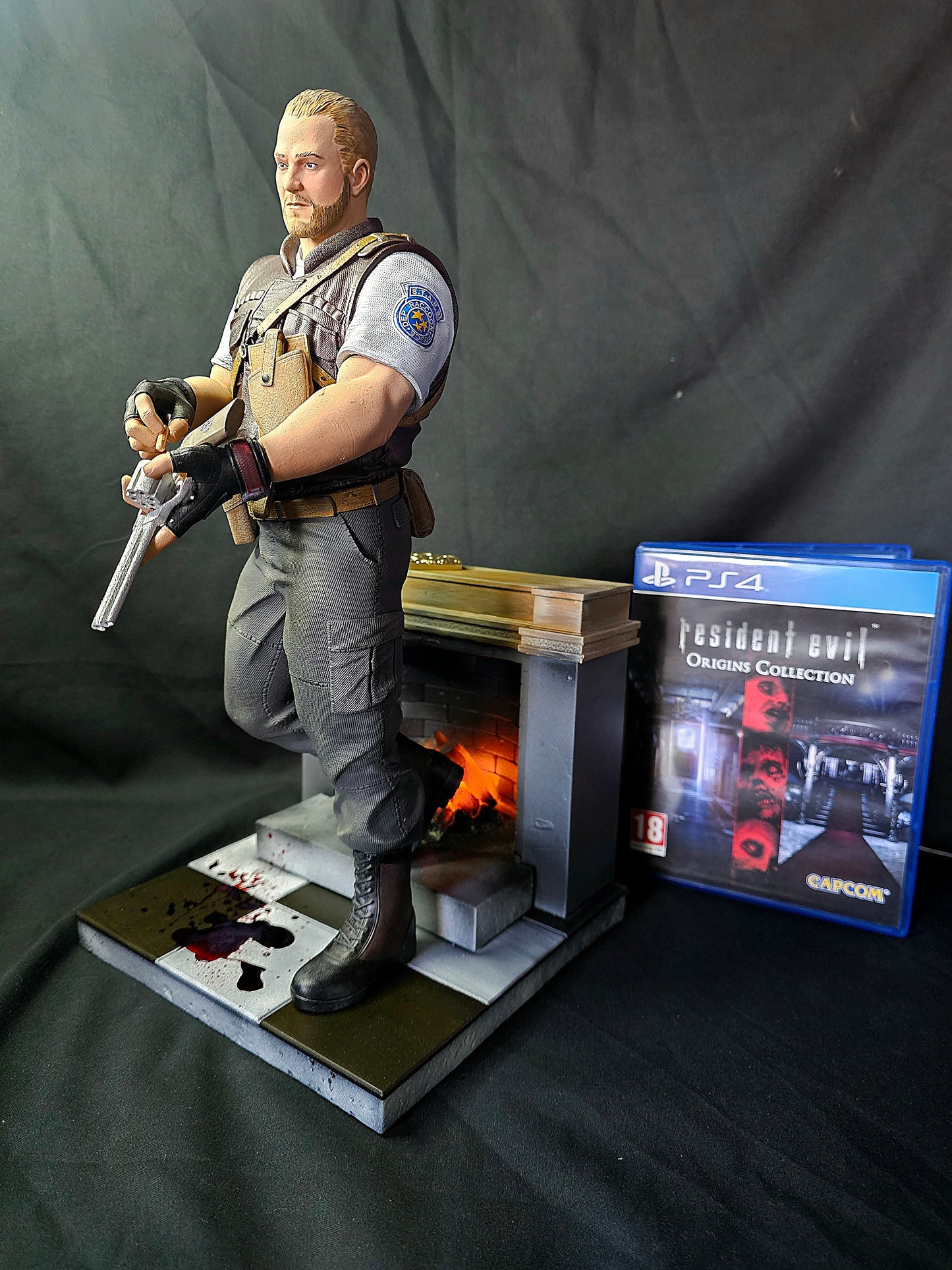 1/6 Resident Evil Barry Burton Premium Statue & Diorama with working LEDs