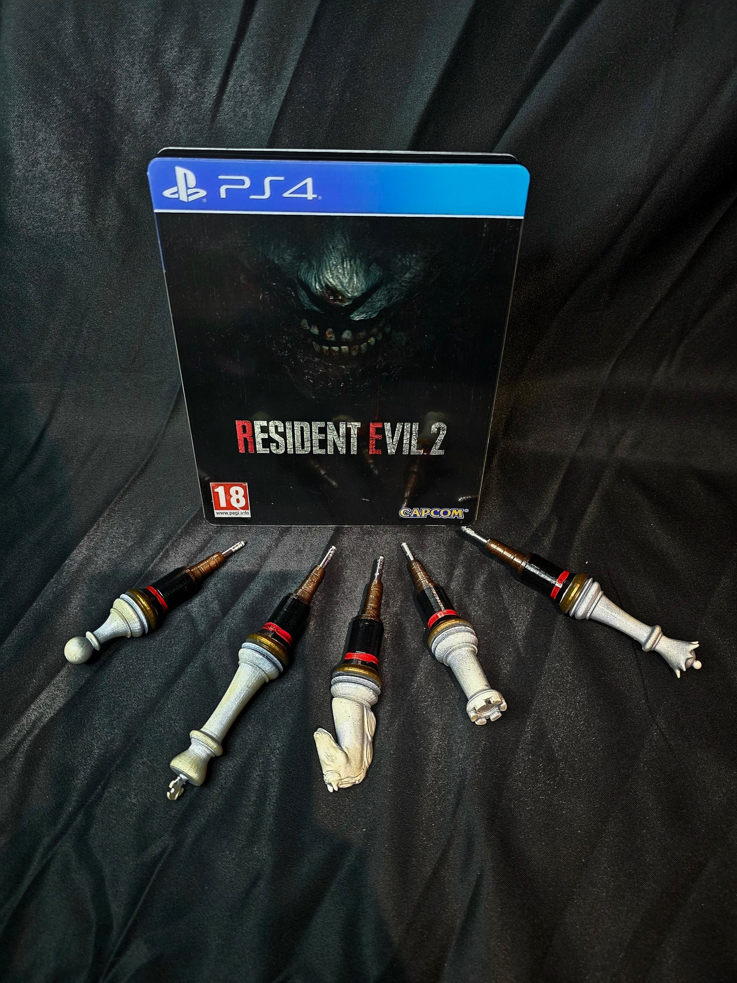 Resident Evil 2 Plugs All 6 included! 1:1 Prop Replica