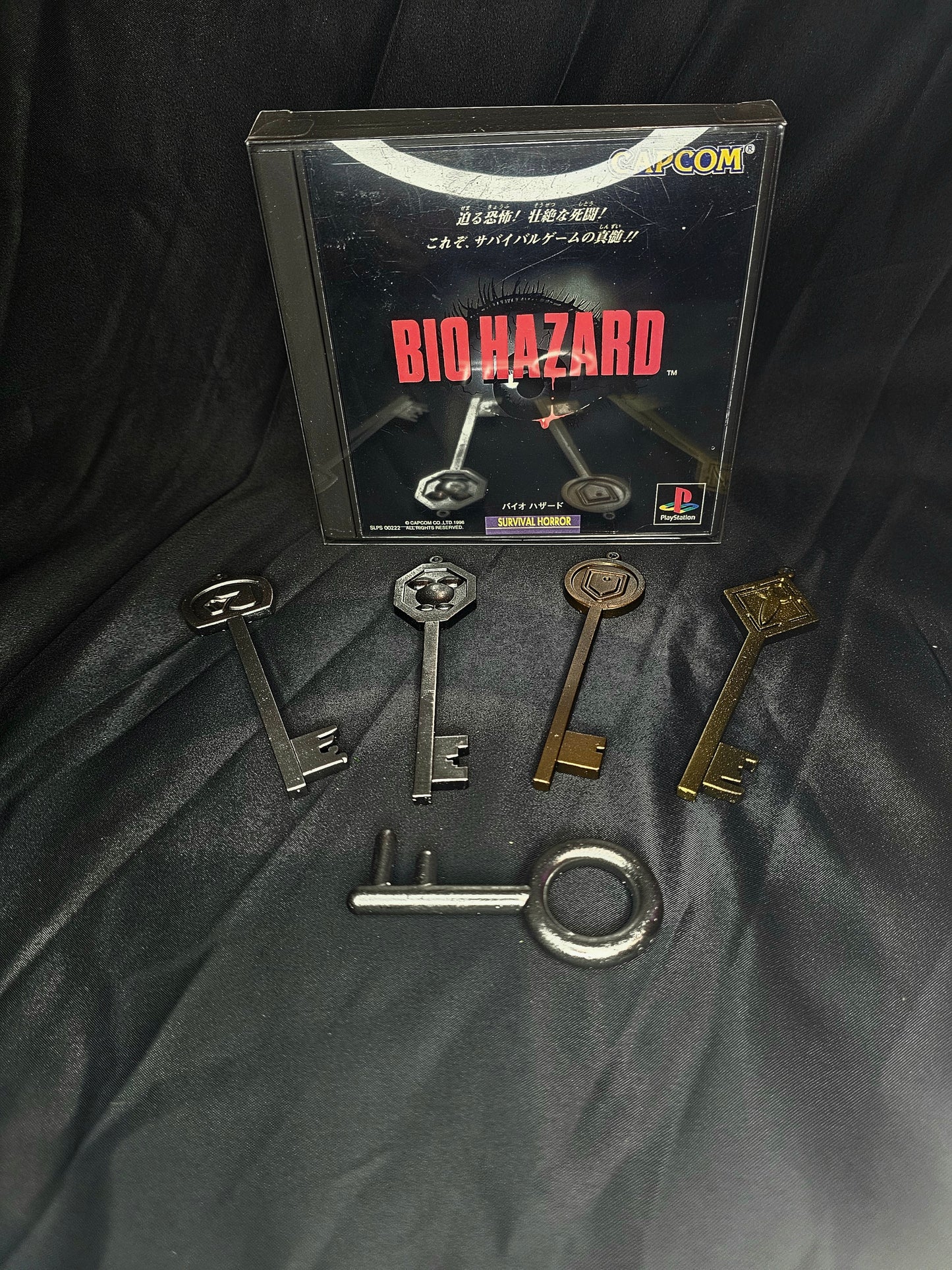 Resident Evil Mansion Keys (1996) (set of 5) 1:1 Prop Replica