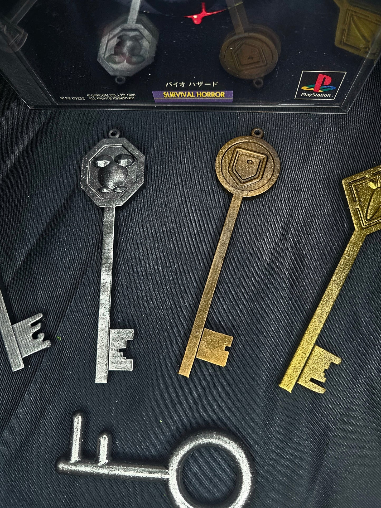 Resident Evil Mansion Keys (1996) (set of 5) 1:1 Prop Replica