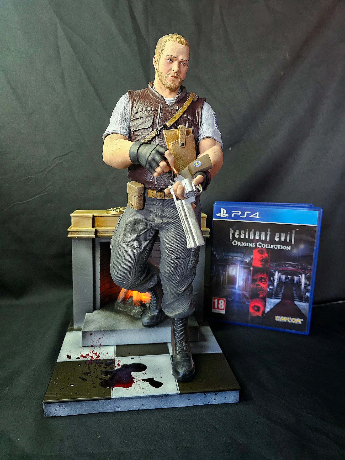 1/6 Resident Evil Barry Burton Premium Statue & Diorama with working LEDs