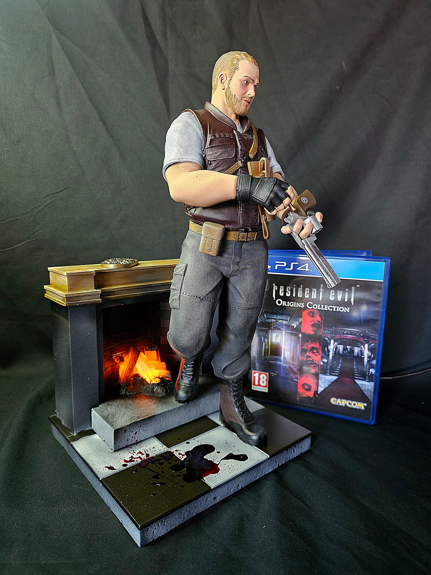 1/6 Resident Evil Barry Burton Premium Statue & Diorama with working LEDs