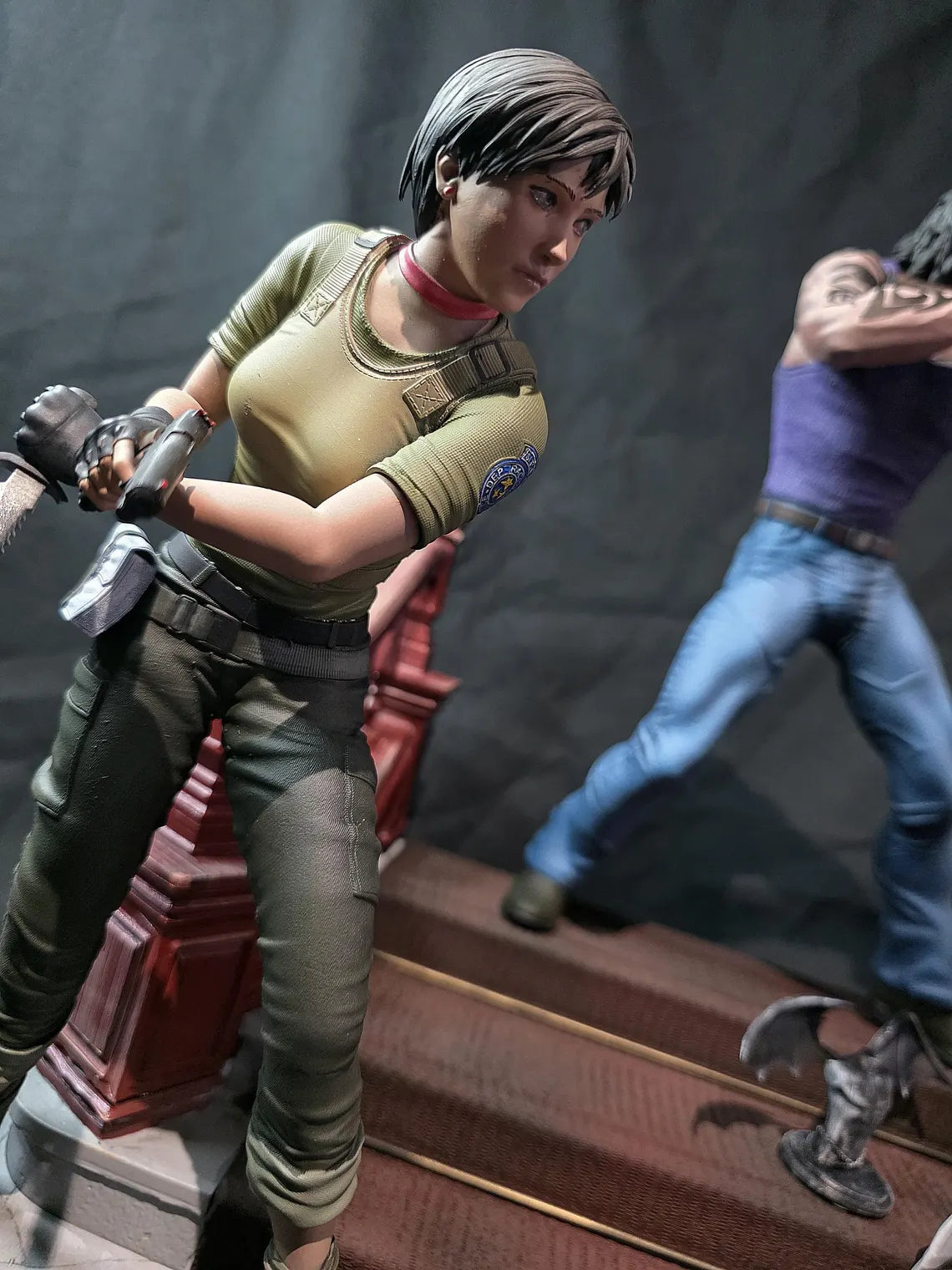 1/6 Resident Evil Zero Billy & Rebecca Premium Statue and base