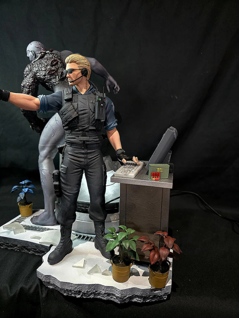Resident Evil Tyrant & Albert Wesker 1/6 Diorama Statue With USB Lighting
