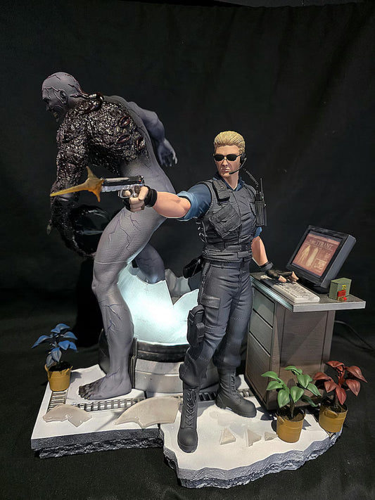 Resident Evil Tyrant & Albert Wesker 1/6 Diorama Statue With USB Lighting