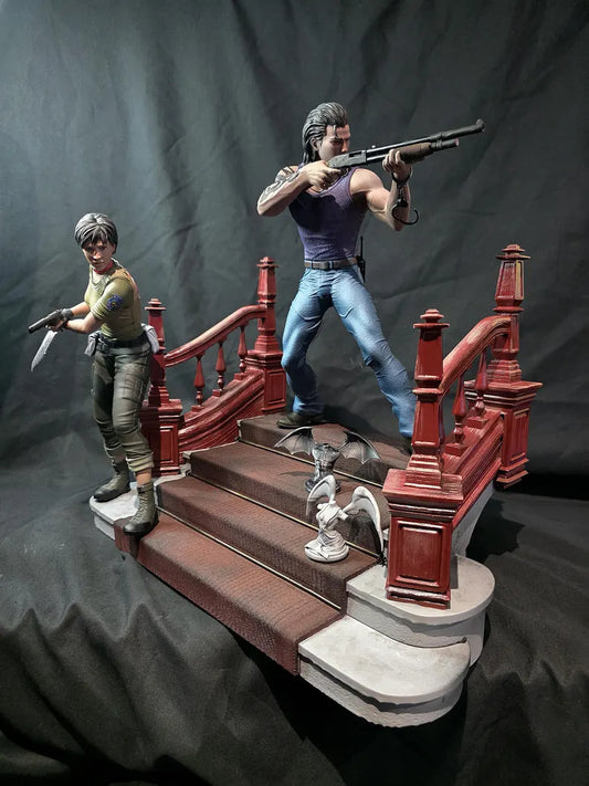 1/6 Resident Evil Zero Billy & Rebecca Premium Statue and base